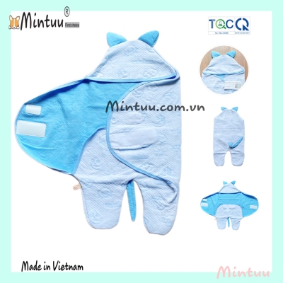 Túi ủ cho bé hình thú MINTUU vải cotton trần bông