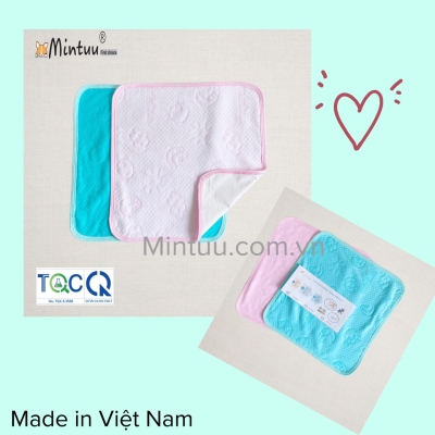 Tấm  lót  chống  thấm  sơ  sinh  MINTUU  vải  cotton  trần  bông