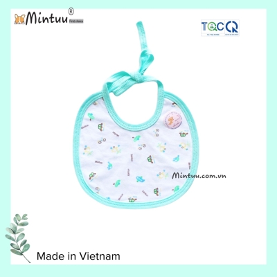 Yếm cột dây sơ sinh in bông MINTUU