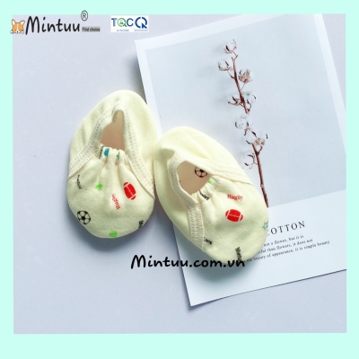 Giày vải cho bé màu in bông MINTUU