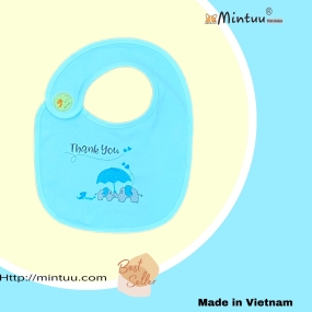 Yếm  ăn  dặm màu dán  vai  cho  bé  sơ  sinh