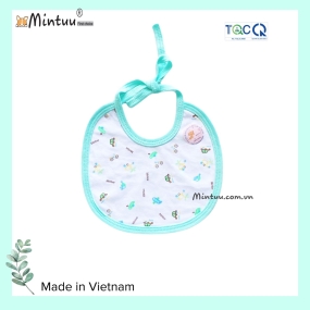 Yếm cột dây sơ sinh in bông MINTUU