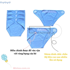 Set  5 tã dán màu sơ  sinh MINTUU