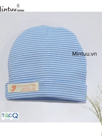 Mũ 2 lớp sọc màu sơ sinh MINTUU