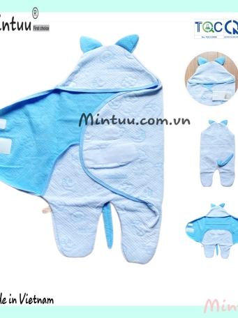 Túi ủ cho bé hình thú MINTUU vải cotton trần bông