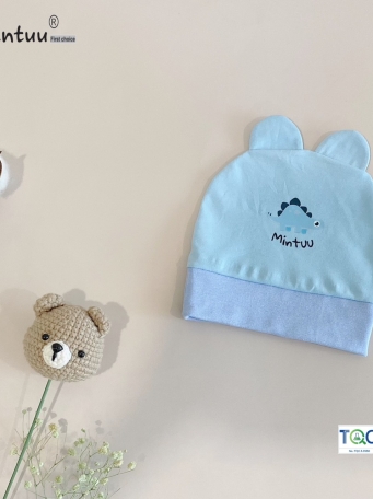 Mũ tai thỏ cho bé sơ sinh MINTUU vải 100% cotton 4 chiều