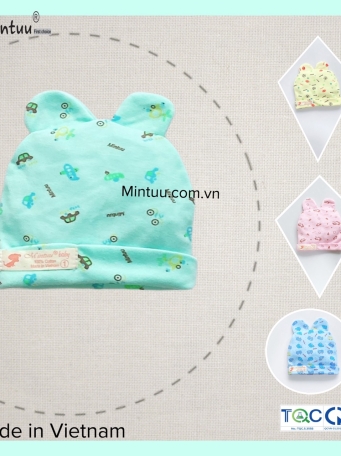 Mũ tai thỏ cho bé sơ sinh MINTUU