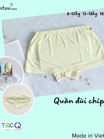 Quần  đùi  chíp cho bé MINTUU, vải  sợi tre