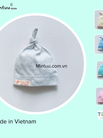 Mũ cây thông sọc màu cho bé MINTUU
