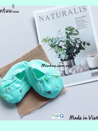 Giày vải cho bé màu in bông MINTUU