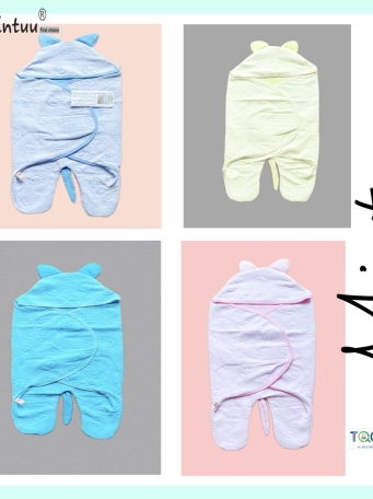 Túi ủ cho bé hình thú MINTUU vải cotton trần bông