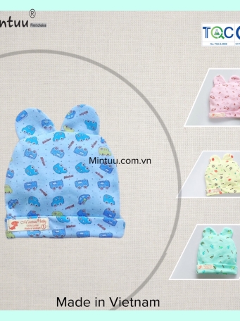 Mũ tai thỏ cho bé sơ sinh MINTUU