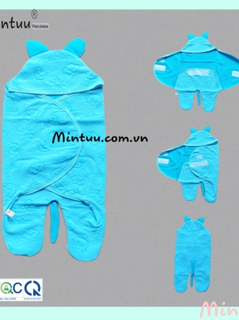 Túi ủ cho bé hình thú MINTUU vải cotton trần bông