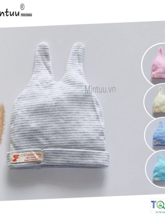Mũ tai sóc sọc màu cho bé MINTUU