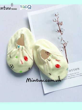 Giày vải cho bé màu in bông MINTUU