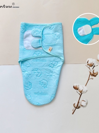 Ủ kén cho bé sơ sinh, chất liệu vải cotton trần bông , thương hiệu MINTUU