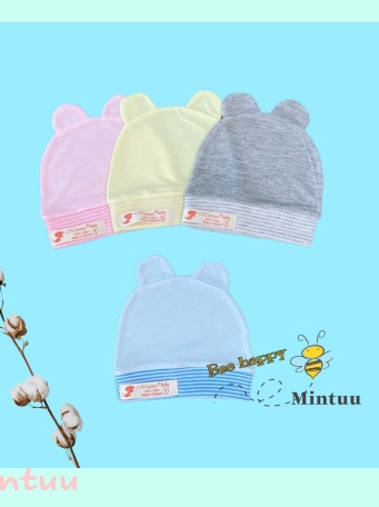 Mũ tai thỏ cho bé sơ sinh MINTUU vải sợi tre cao cấp