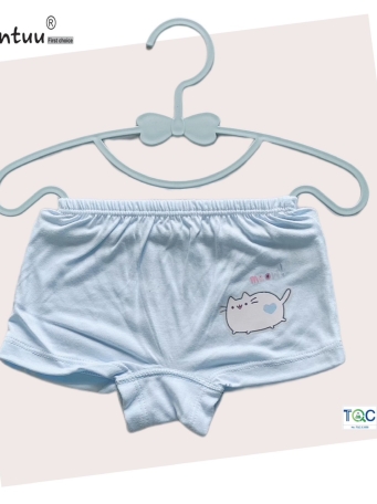 Quần đùi chíp in hình cho bé gái chất liệu vải sợi tre,  thương hiệu MINTUU