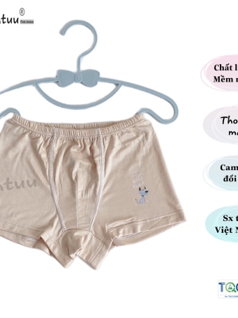 Quần đùi chíp dành cho bé trai, thương hiệu MINTUU, chất liệu sợi tre mềm mịn