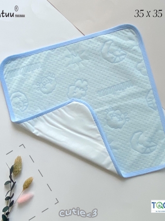 Tấm  lót  chống  thấm  sơ  sinh  MINTUU  vải  cotton  trần  bông