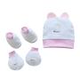 Set  mũ sơ sinh tai thỏ  - bao tay  chân bo  vải cotton 4 chiều  cao  cấp  MINTUU