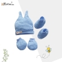 Set  mũ tai sóc - bao tay chân sọc màu  cho bé sơ sinh MINTUU